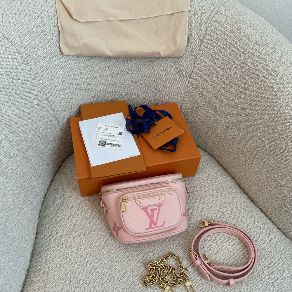 Louis Vuitton Pink mini bumbag empreinte